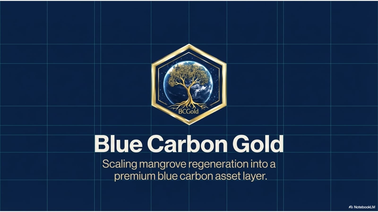 Blue Carbon Gold infrastructure presentation cover