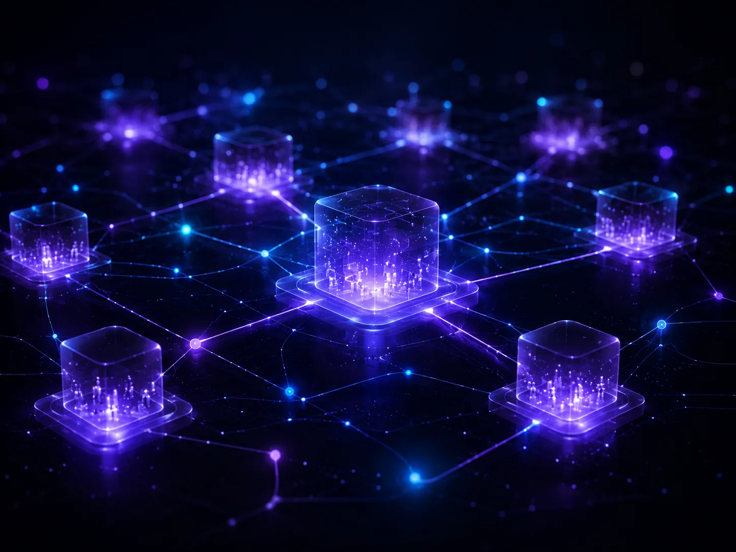 A network of people connected through a shared communication layer